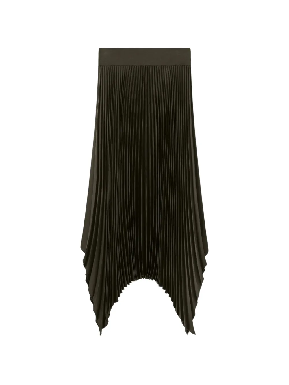 JOSEPH Ade pleated asymmetric midi skirt - Verde