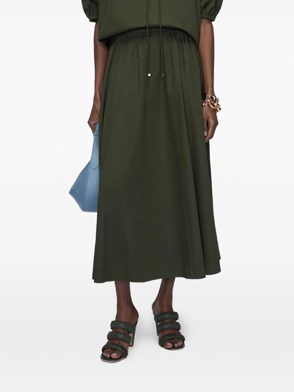  Joseph Manar A-line Midi Skirt - Green 