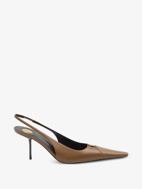 Saint Laurent Babylone Breteuil pointed-toe slingback pumps