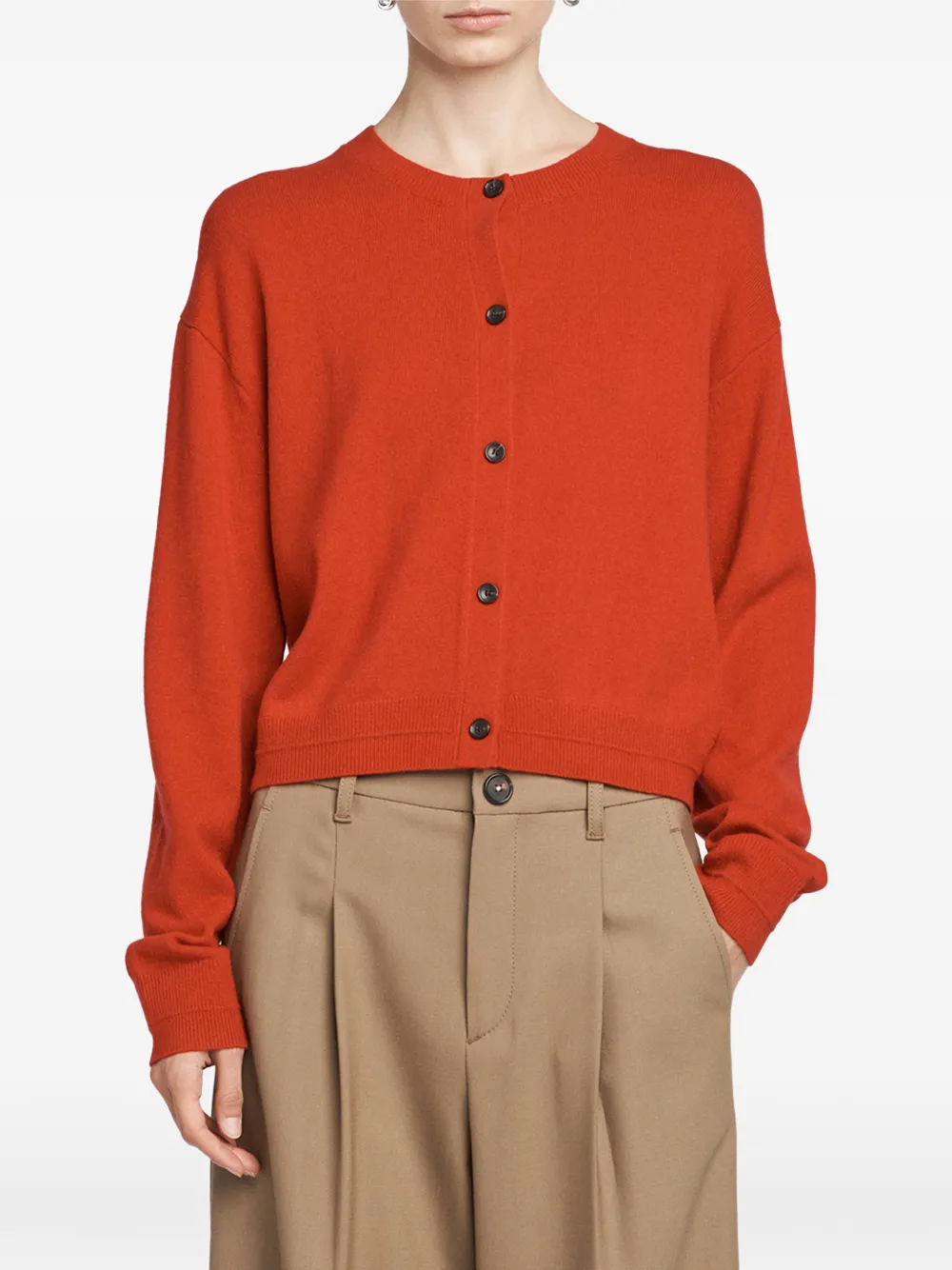 Maria McManus drop shoulder cardigan - Rosso