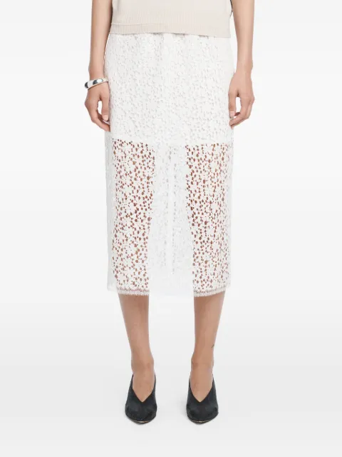 Maria McManus lace ruched midi skirt