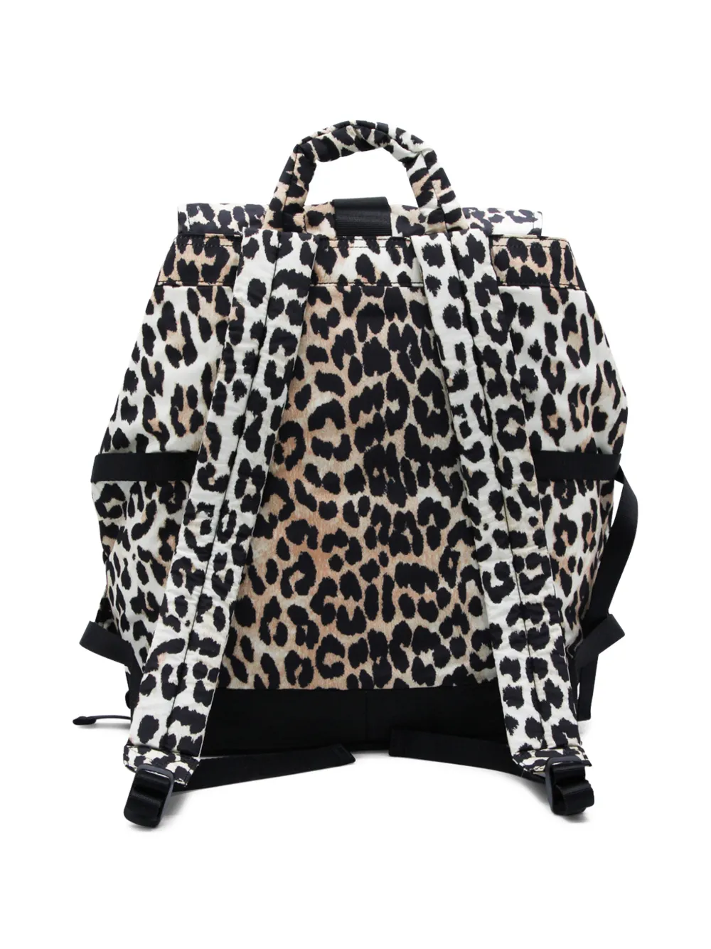  Ganni Leopard-print Backpack - Brown 