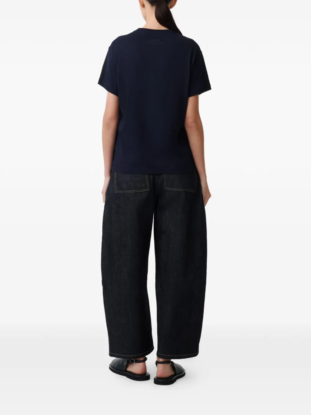 Studio Nicholson T-shirt met logo Blauw