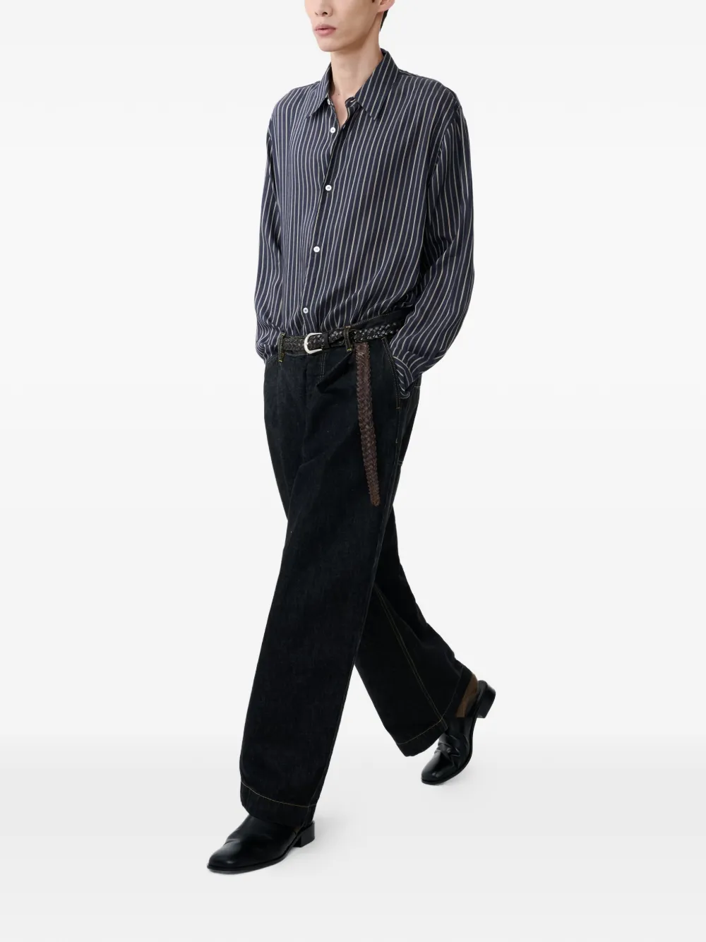  Studio Nicholson Puch Belt-loops Jeans - Black 