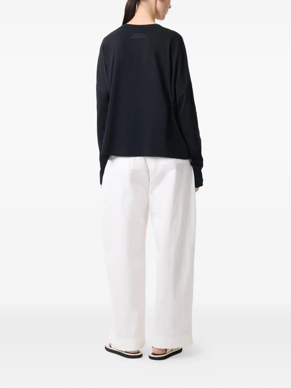 Studio Nicholson Loop T-shirt met lange mouwen Zwart