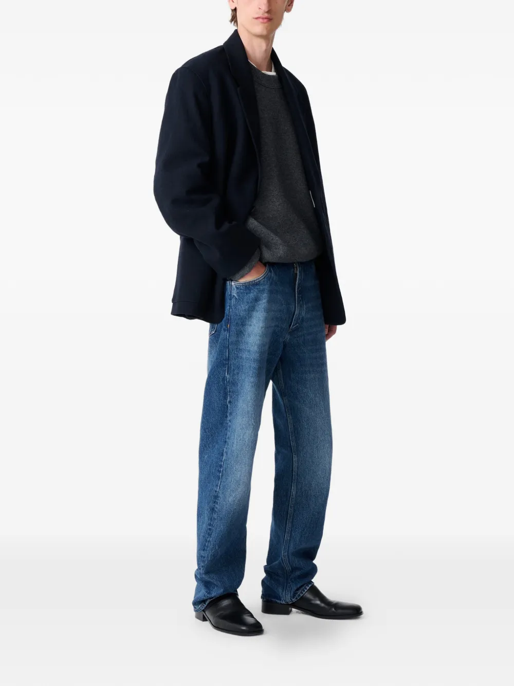 Studio Nicholson Conde blazer met opgestikte zak Blauw