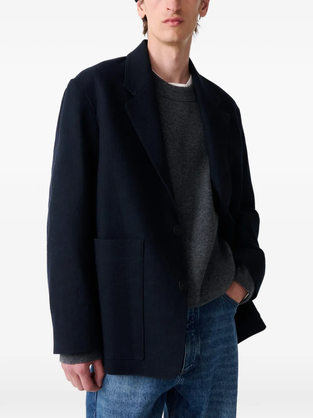Studio Nicholson Conde blazer met opgestikte zak Blauw