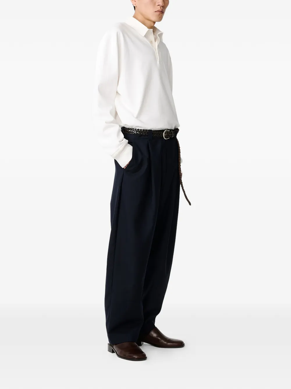  Studio Nicholson Pleated Trousers - Blue 