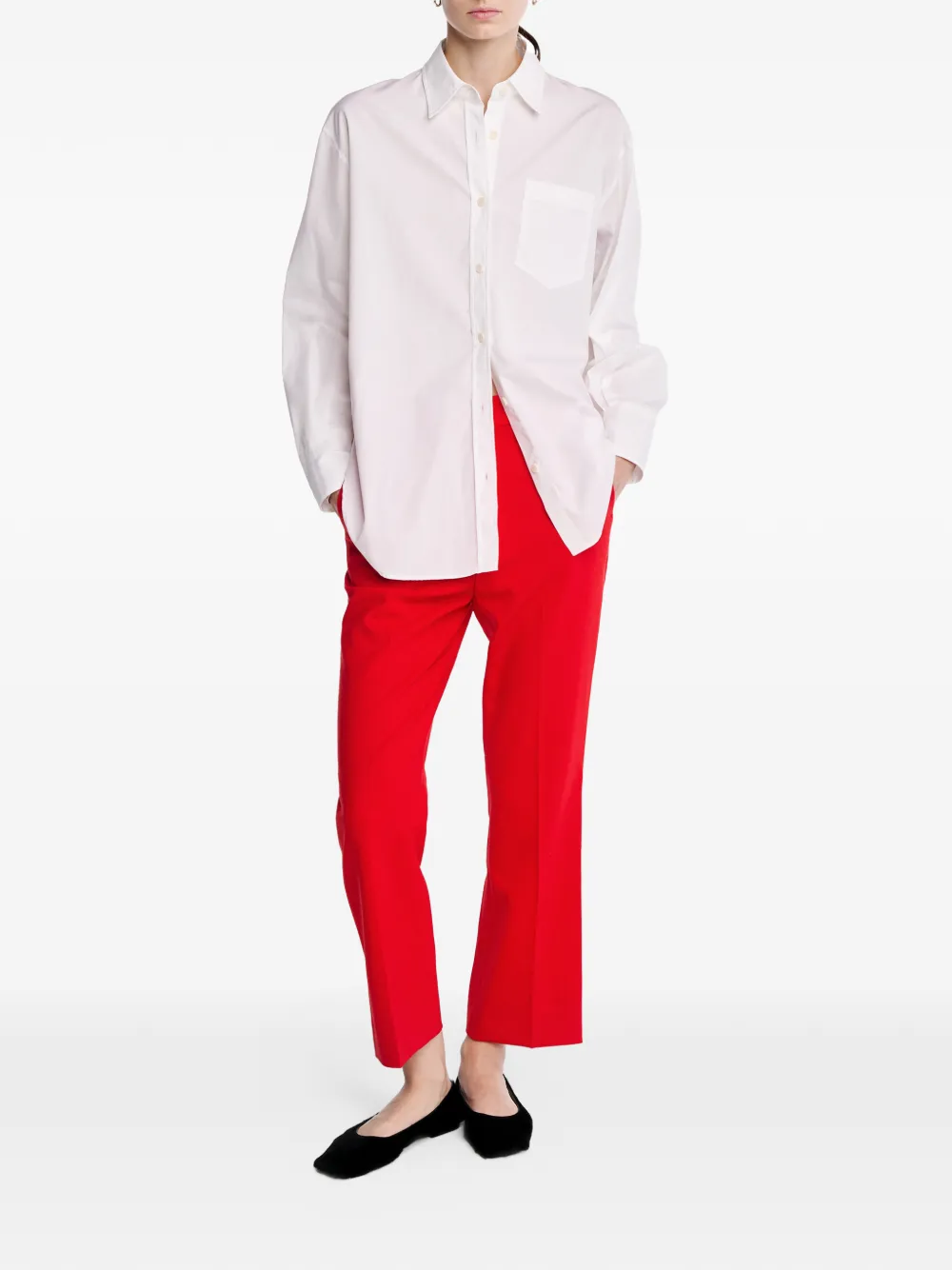  Maria Mcmanus High-waisted Pocket Trousers - White 