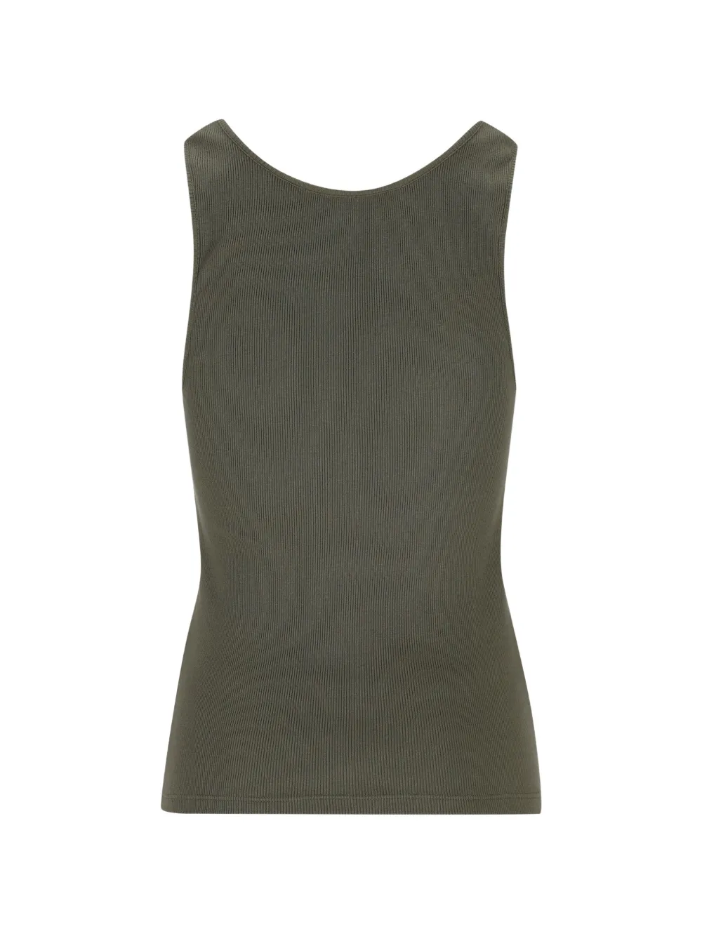 Saint Laurent Cassandre geribbelde katoenen jersey tanktop Groen