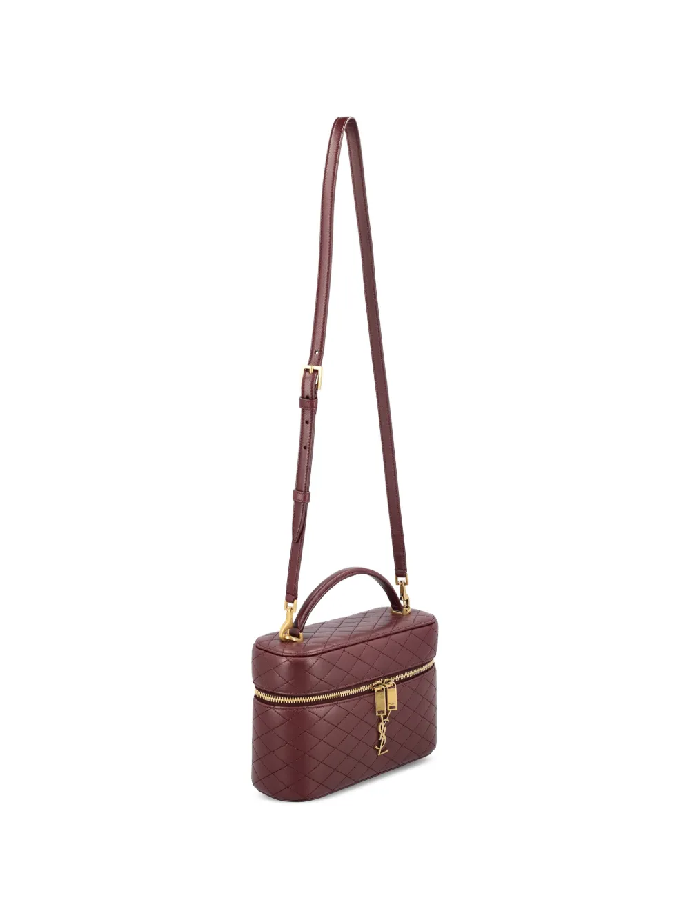  Saint Laurent Gaby Large Vanity Bag In Lambskin - Red 