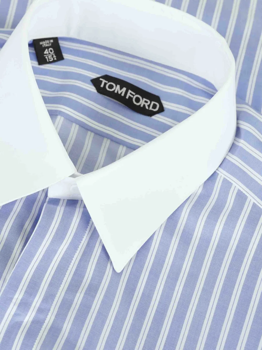 TOM FORD Gestreept overhemd Blauw