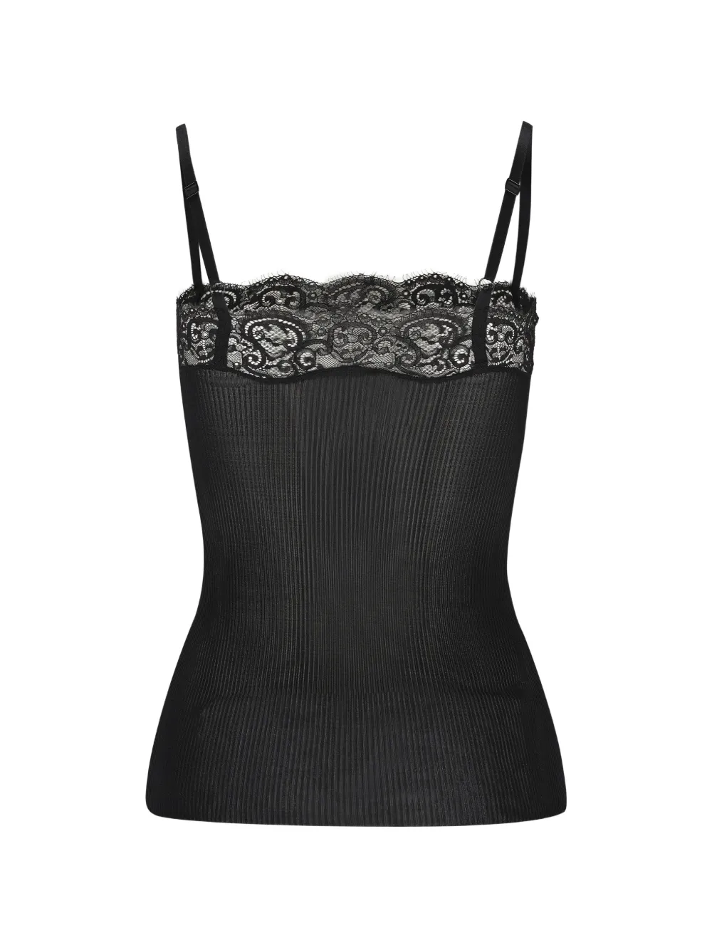 Saint Laurent Top van kant Zwart