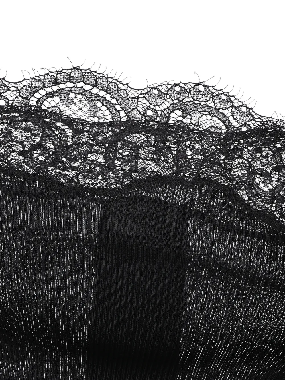 Saint Laurent Top van kant Zwart