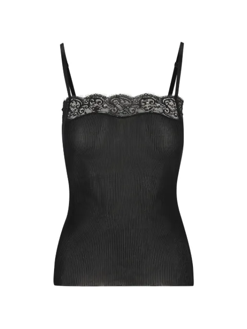 Saint Laurent lace ribbed top