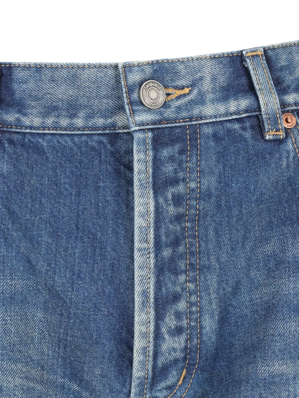 Saint Laurent Jeans met knopen Blauw