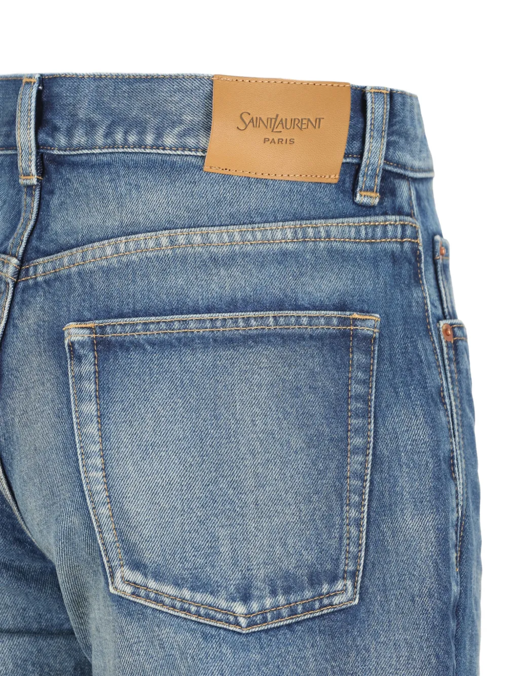 Saint Laurent Jeans met knopen Blauw