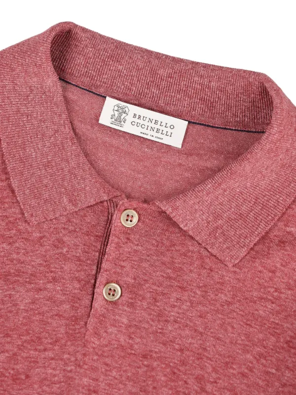 Brunello Cucinelli short-sleeve Polo Shirt | Red | FARFETCH