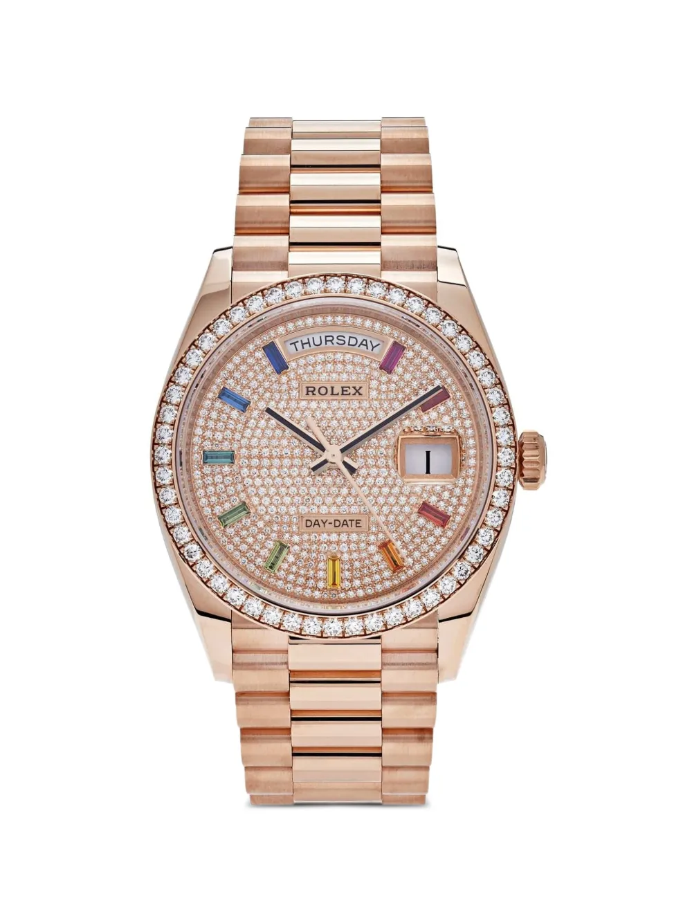 Rolex 2025 Day-Datev diamond pave 36mm watch - Toni neutri