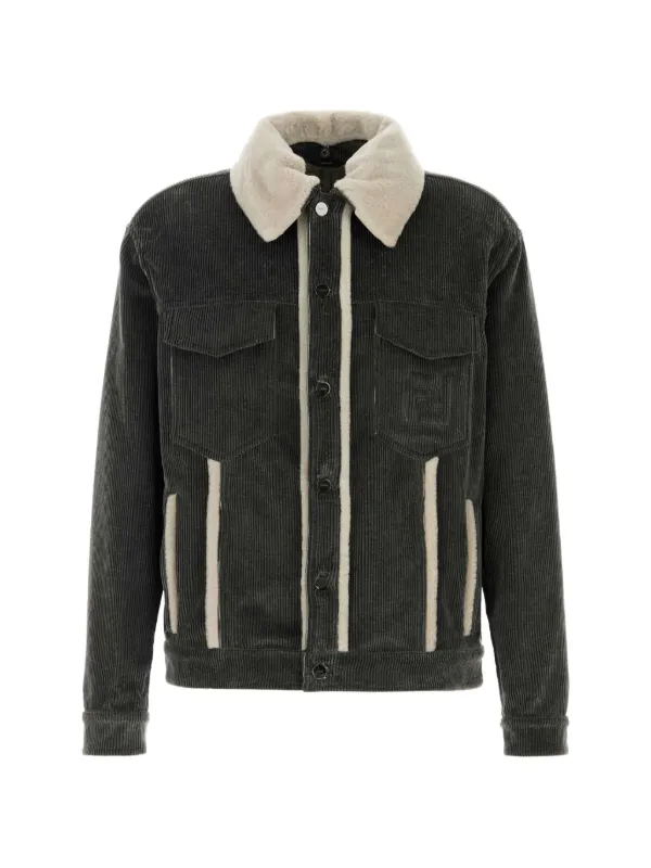 Fendi Corduroy Jacket in Grey
