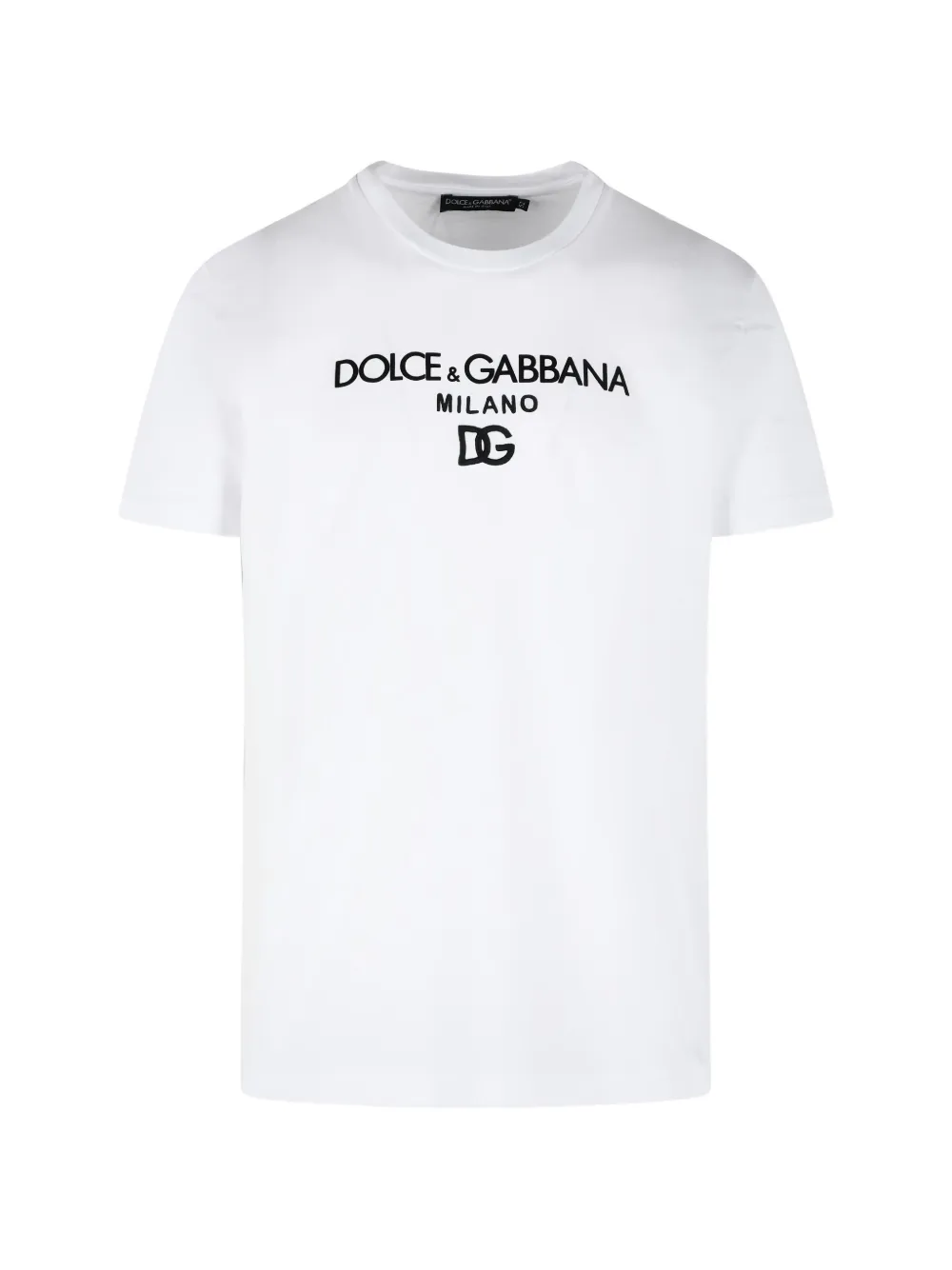 Dolce & Gabbana ribbed logo-embroidery T-shirt - Bianco