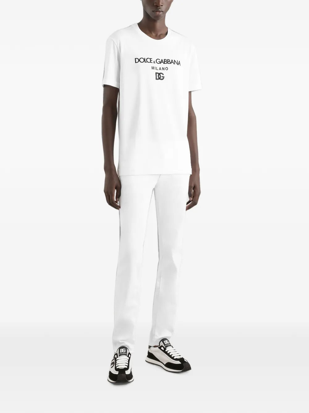 Dolce & Gabbana T-shirt met geborduurd logo Wit