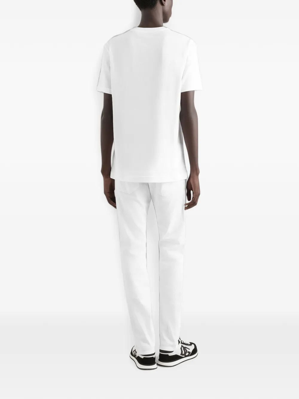 Dolce & Gabbana T-shirt met geborduurd logo Wit