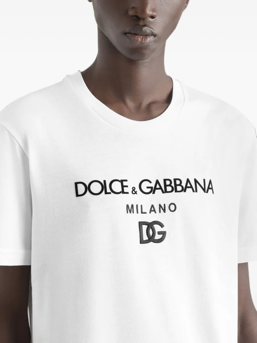 Dolce & Gabbana T-shirt met geborduurd logo Wit