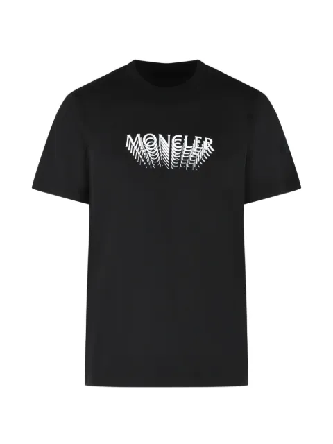 Moncler ribbed logo-print T-shirt