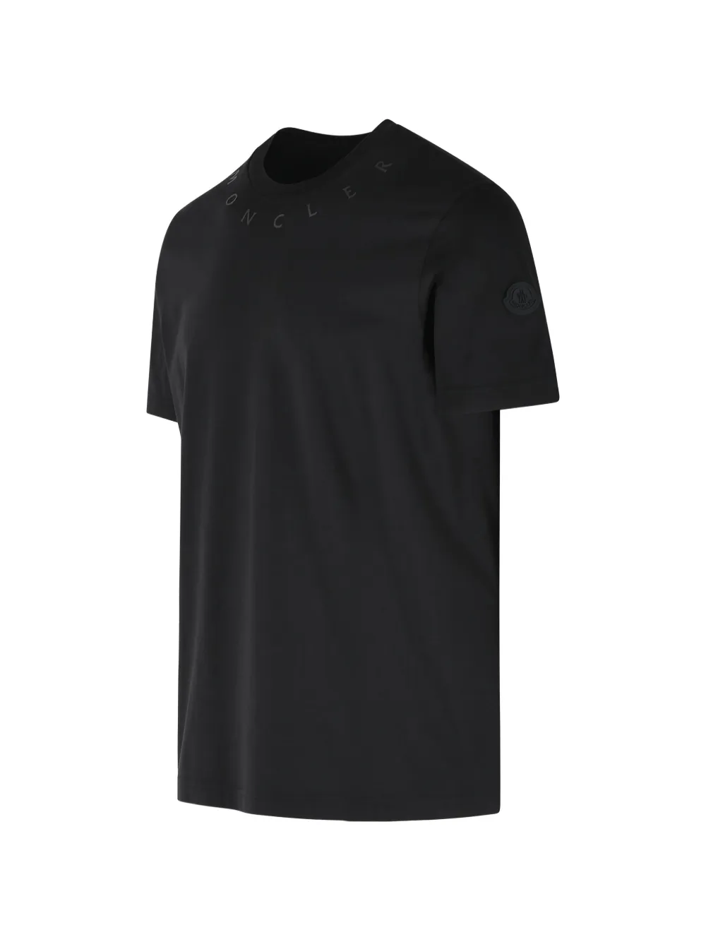 Moncler Geribbeld T-shirt met logo Zwart