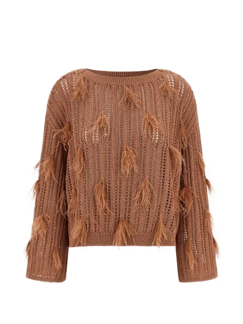 TWINSET — perforated cotton sweater