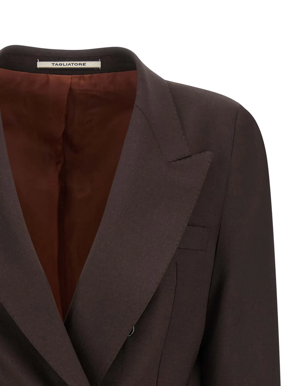 Tagliatore Parigi blazer met dubbele rij knopen en puntige revers Bruin