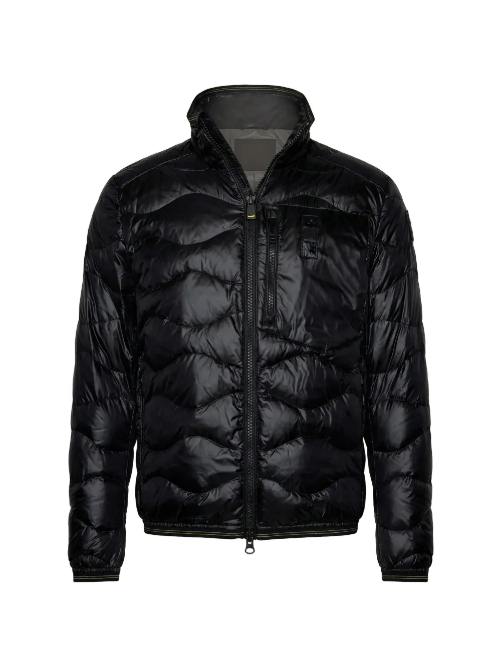 Blauer quilted jacket - Schwarz