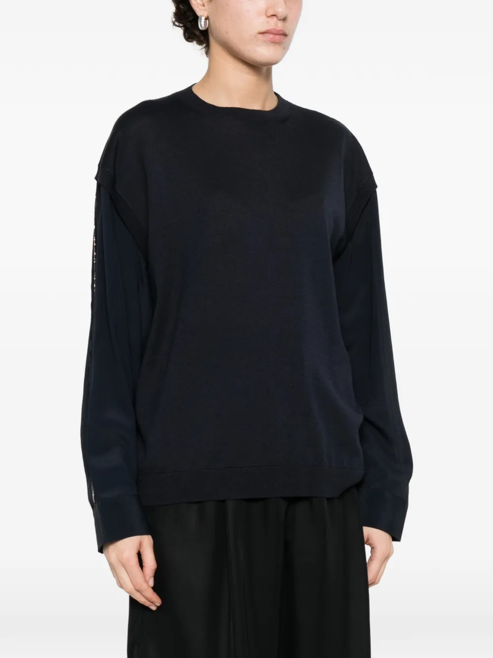 Fabiana Filippi Top met ronde hals Blauw