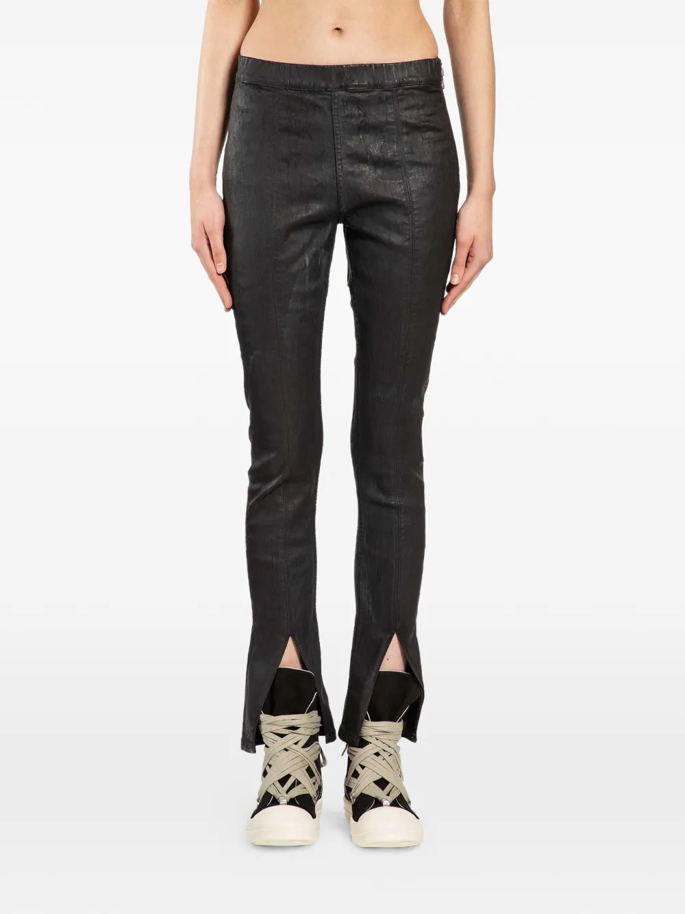 Rick Owens DRKSHDW slit front leggings - Nero