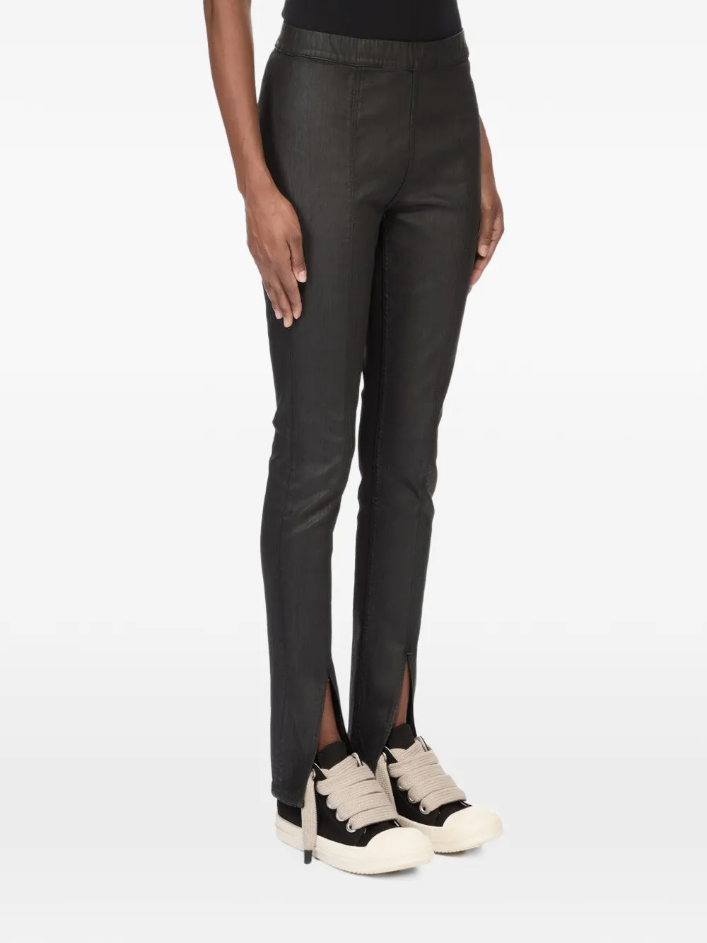 Rick Owens DRKSHDW Legging met split Zwart