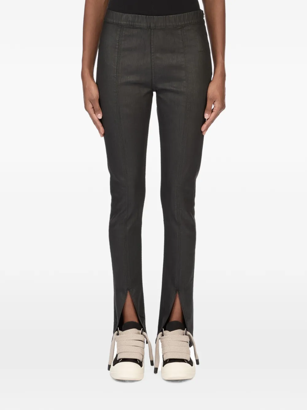 Rick Owens DRKSHDW slit front leggings - Schwarz