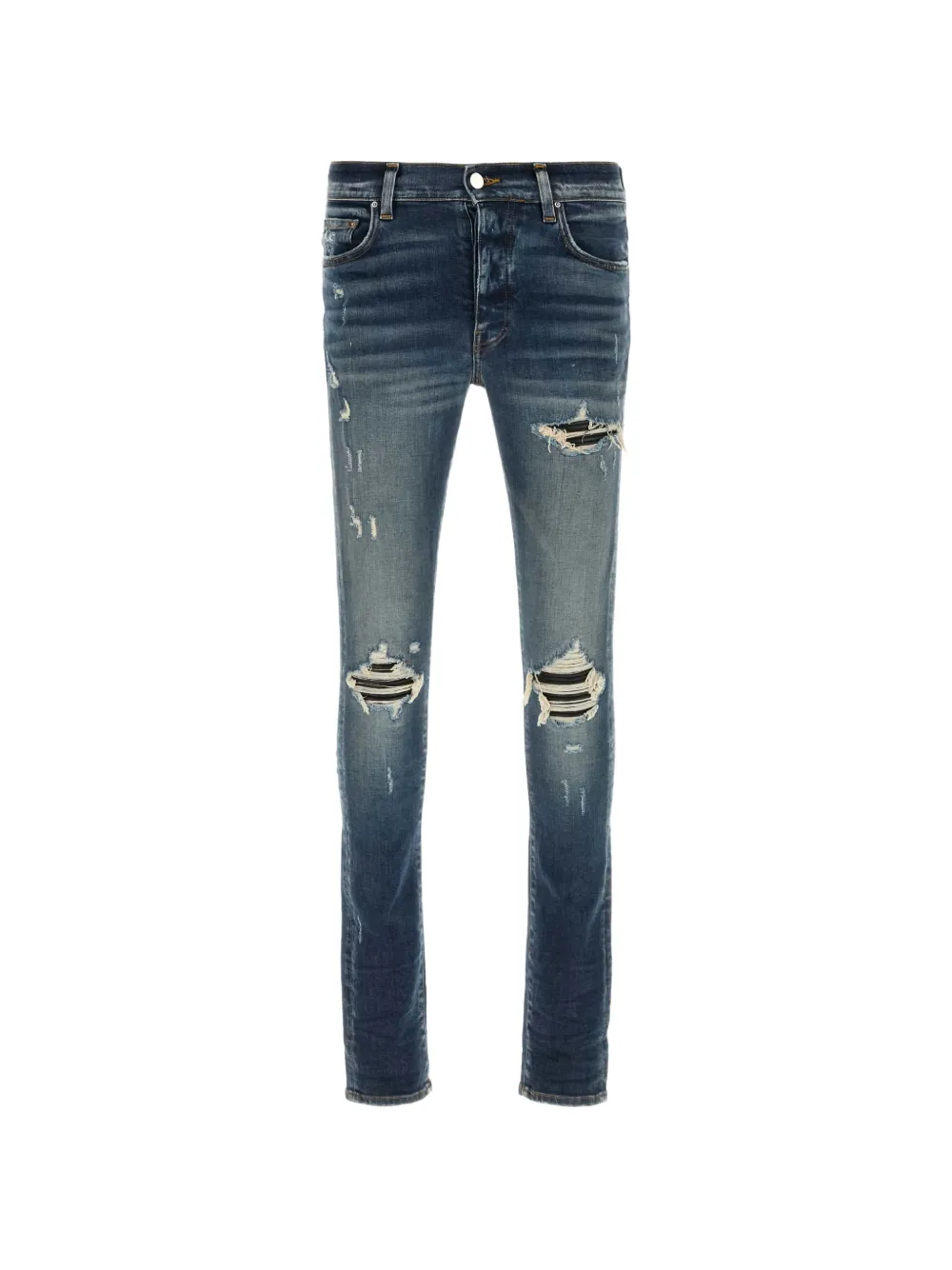 AMIRI distressed stretch denim jeans - Blu