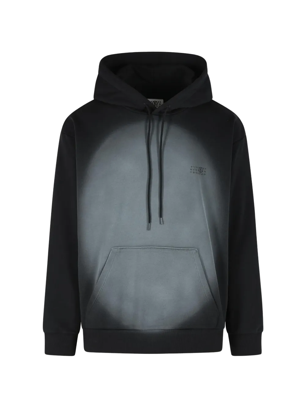 MM6 Maison Margiela bleached drawstring hoodie - Nero