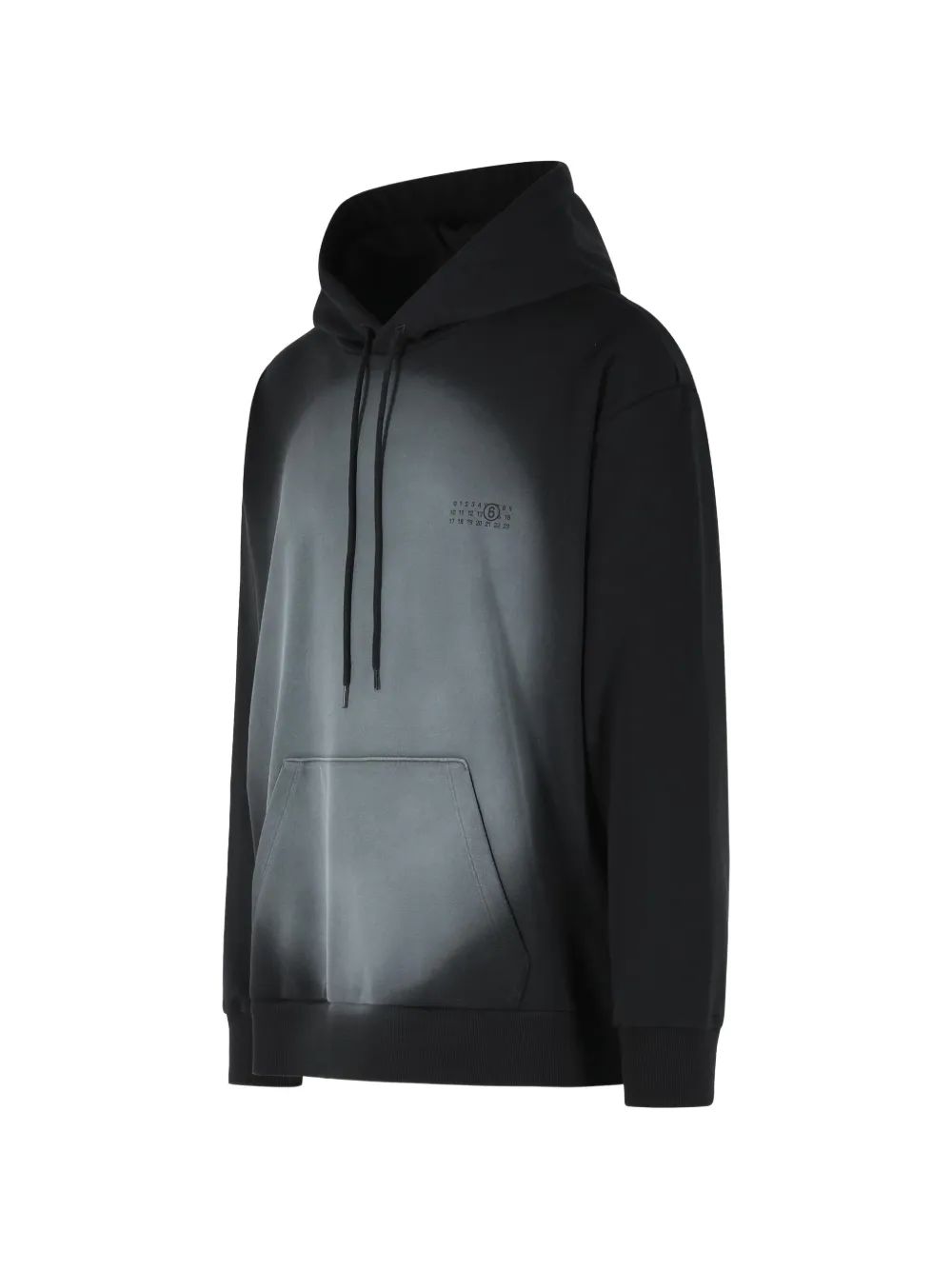MM6 Maison Margiela Hoodie met trekkoord en gebleekt effect Zwart