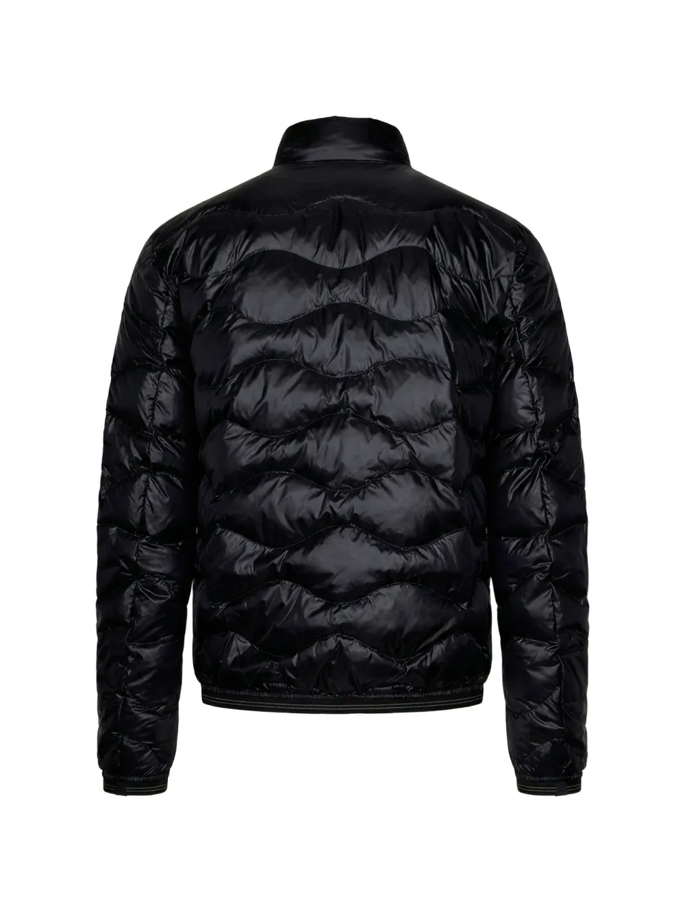 Blauer Gewatteerd jack met rits Zwart