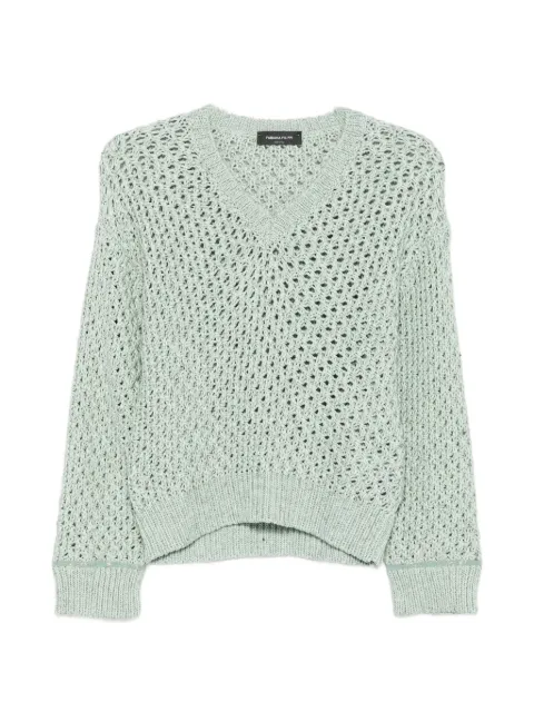 Fabiana Filippi — openwork V-neck sweater