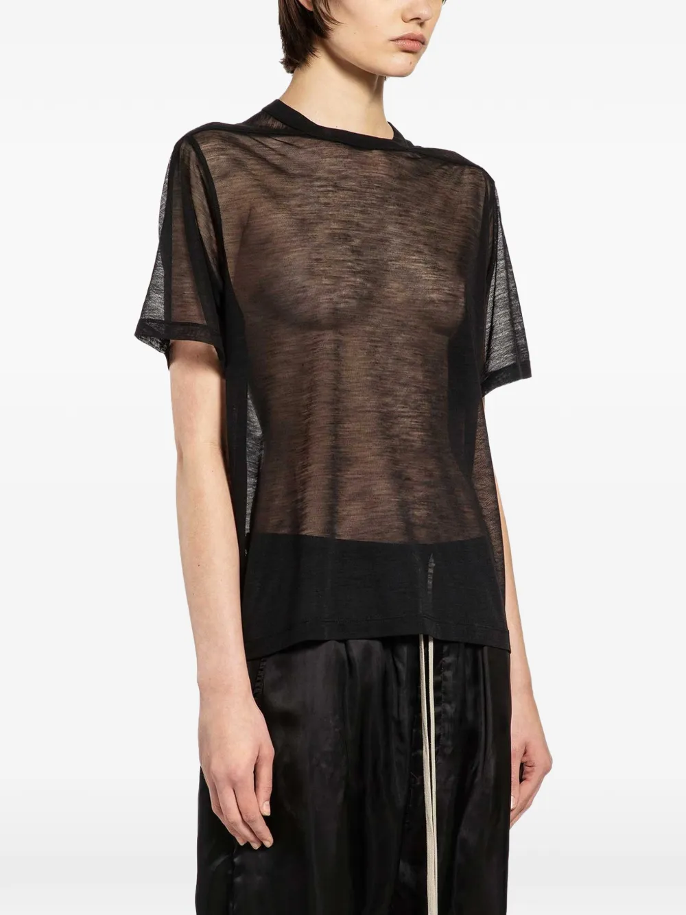 Rick Owens Temple T-shirt Zwart