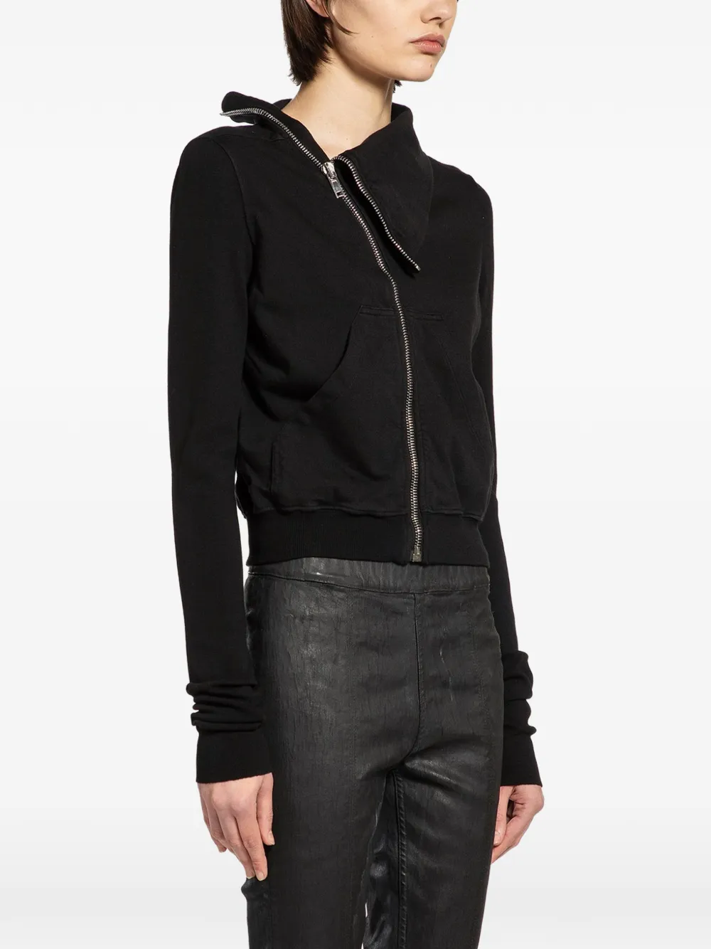 Rick Owens DRKSHDW Trui met asymmetrische rits Zwart