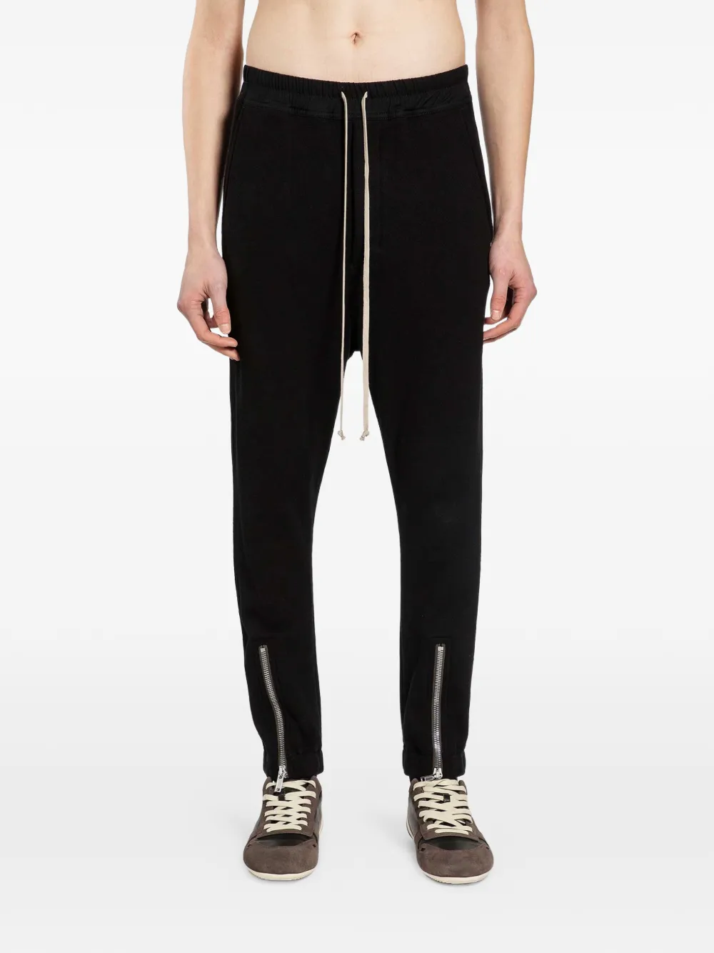 Rick Owens спортивные брюки с кулиской и молниями | черный | Image 1