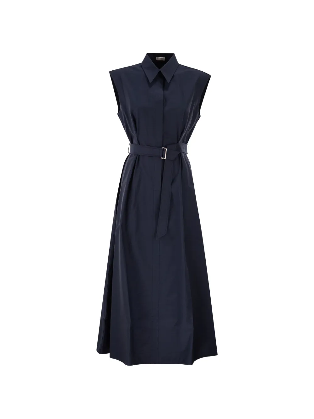 Brunello Cucinelli sleeveless belted maxi dress - Blu