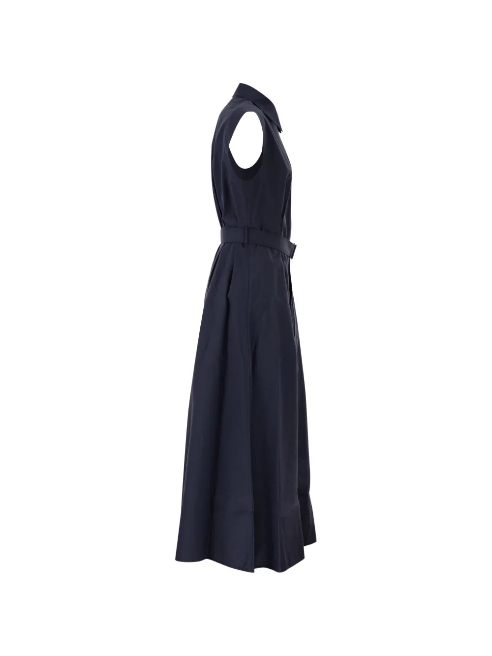  Brunello Cucinelli Sleeveless Belted Maxi Dress - Blue 