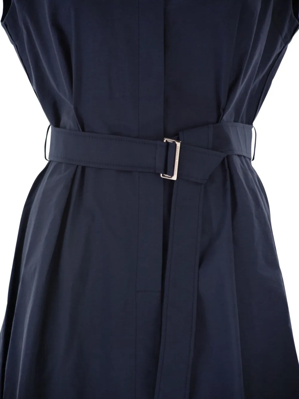 Brunello Cucinelli Mouwloze maxi-jurk met riem Blauw