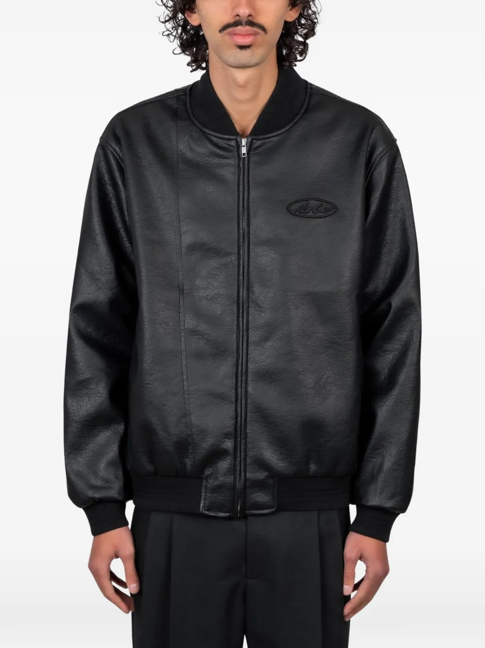 Arte Antwerp logo-embossed bomber jacket - Nero