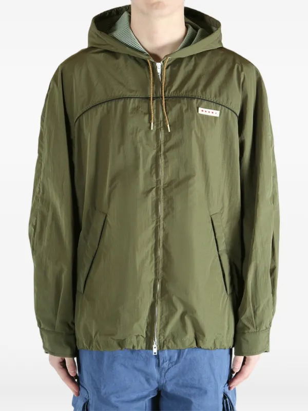 Marni zip-fastening Hooded Jacket | Green | FARFETCH JO